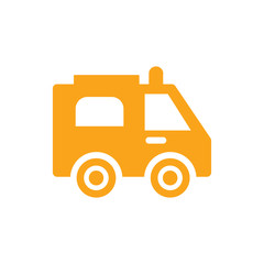 Ambulance, car, emergency, medical, medical orange  color icon