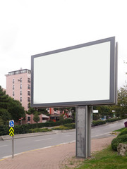 free white billboard advertising writing
