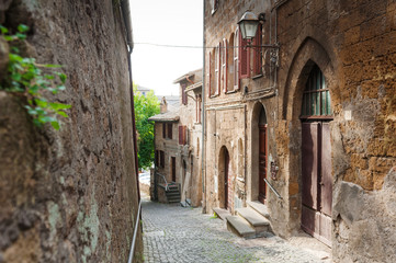 Street of the city Orvieto, Italy, Umbria. 