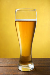 glass cup with light beer