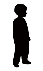 a boy body silhouette vector