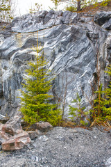 Ruskeala mountain Park is an area where marble canyons with emerald water