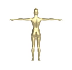 Human White Woman Body 3D Rendering