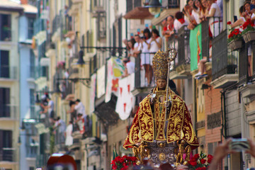 San Fermín en procesión, Pamplona, Navarra, España