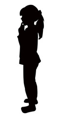 a girl body silhouette vector