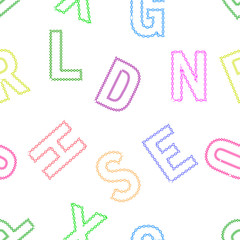 seamless  pattern of letters