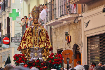 San Fermín en procesión, Pamplona, Navarra, España