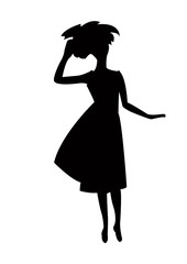 a baby doll silhouette vector