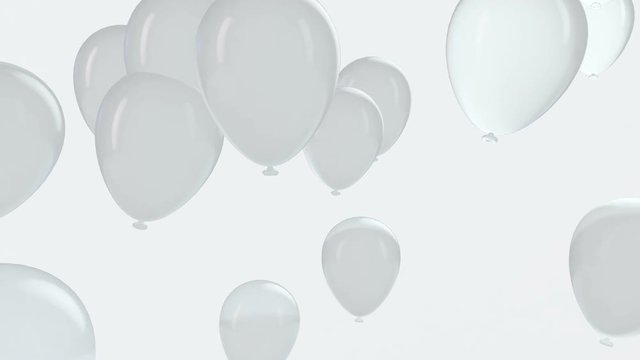 White balloon floating in the air