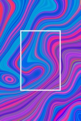 Abstract blue psychedelic poster background and hypnotic design,  gradient.