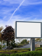 Blank Billboard - White Advertising Ready