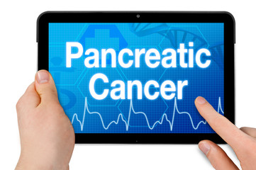 Tablet with touchscreen and diagnosis pancreatic cancer