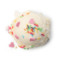 ice cream and colorful sprinkles