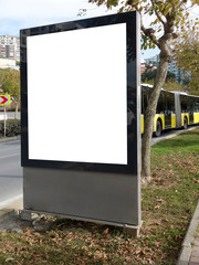 Blank Billboard - White Advertising Ready