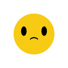 Slightly frowning face emoticon filled outline icon, line vector sign, linear colorful pictogram isolated on white. Emoji smiley symbol, logo illustration. Pixel perfect vector graphics