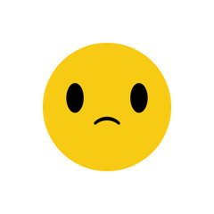 Slightly frowning face emoticon filled outline icon, line vector sign, linear colorful pictogram isolated on white. Emoji smiley symbol, logo illustration. Pixel perfect vector graphics