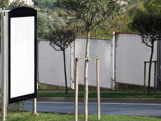 Blank Billboard - White Advertising Ready