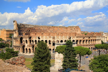 Fototapeta na wymiar Colosseum in Rom Birdview