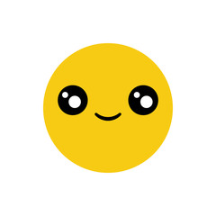 Emoticon, icon, emoji isolated on white background