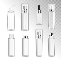 Cosmetics Bottles Transparent Set