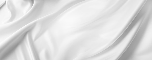 Fototapeta White silk fabric textured background obraz