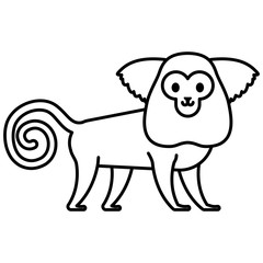 cute exotic monkey character