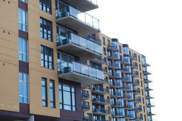 condo building balconies modern house residential apartment