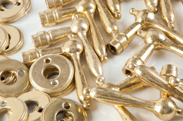 Vintage brass door handles