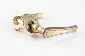 Vintage brass door handle