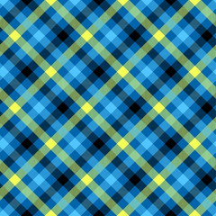 Tartan blue color seamless vector pattern
