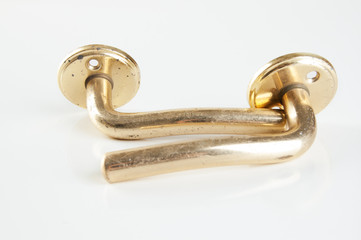 Vintage brass door handles
