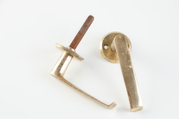 Vintage brass door handles