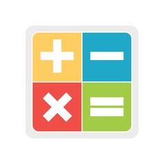 plus, minus, multiply and exactly on a white background