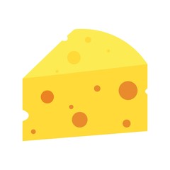 Cheese on a white background