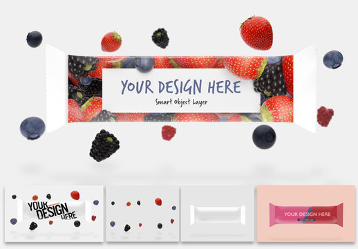 Snack Bar Packaging Mockup