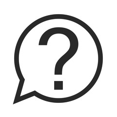 Question mark icon on white background
