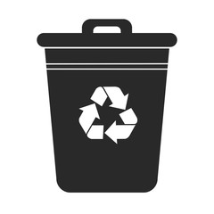 trash icon on white background