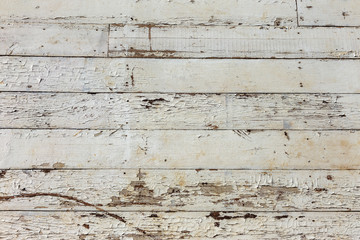 Old wooden background of white shabby painted wooden planks. Background of old painted texture wood...