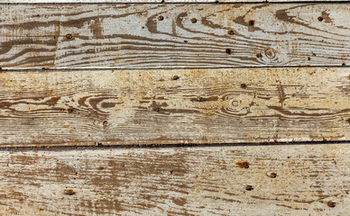 Old wooden background of white shabby painted wooden planks. Background of old painted texture wood...