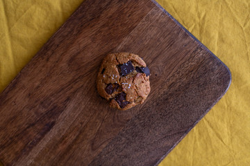 paleo chocolate chunk tahini cookie. salty cookie.