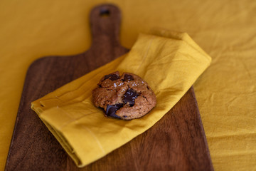 paleo chocolate chunk tahini cookie. salty cookie.