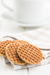 Sweet waffle biscuits.