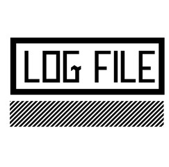 log file stamp on white