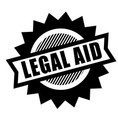 legal aid stamp on white