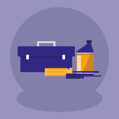 tools box mechanic with screwdrivers