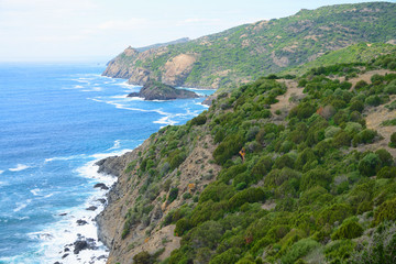 Remote coastline near Bosa, Sardinia, Italy