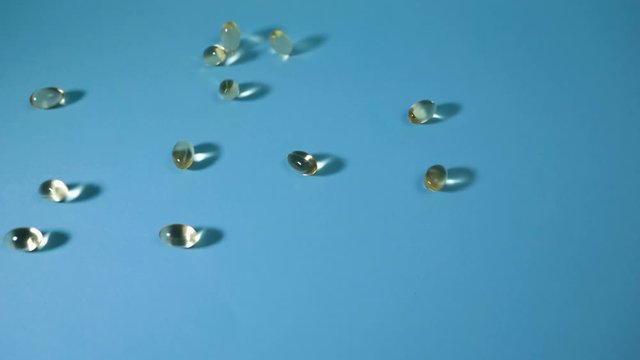 yellow transparent pills fall