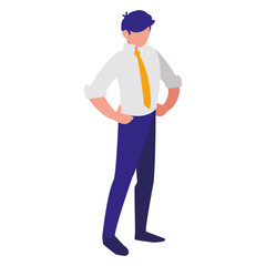 elegant businessman avatar character