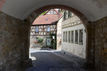 Fototapeta na wymiar Hassfurter Tor in Königsberg in Bayern