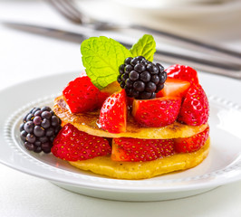 Strawberry pancakes